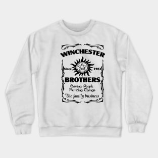 Winchester brothers since 1983 (black version) Crewneck Sweatshirt